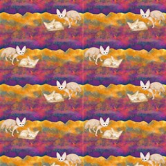 Sand Foxes In The Desert At Night Alternated Sahara Fennec By Paysmage Fabric