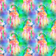 Baby Star Unicorn Watercolor Staggered By Paysmage Fabric