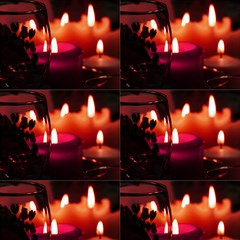 Candles A Flamed Fabric