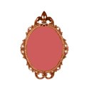 Frame oval ornate copper