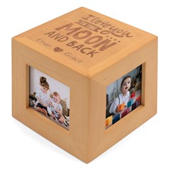 Wood Photo Frame Cube