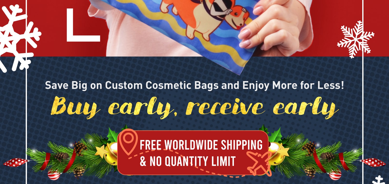 Crazy low prices! Custom Cosmetic Bags Starting at $4!