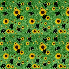 Nd Goat Sunflower Fabric