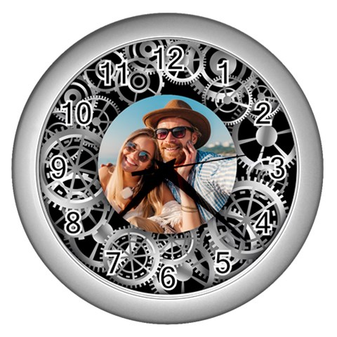 Personalized Gear Photo Wall Clock By Katy Front