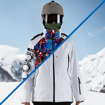 Custom Men's Zip Ski And Snowboard Waterproof Breathable Jacket