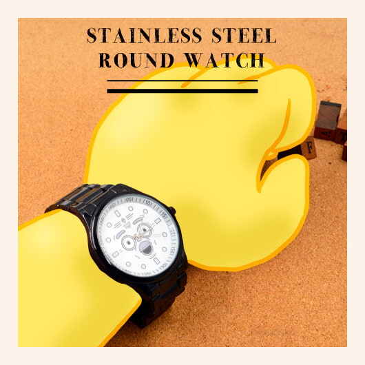 Stainless Steel Round Watch