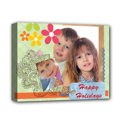 kids, fun, child, play, happy - Deluxe Canvas 14  x 11  (Stretched)