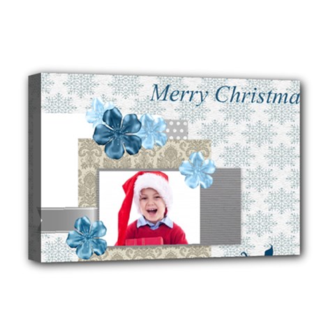 merry christmas, happy new year, xmas - Deluxe Canvas 18  x 12  (Stretched)