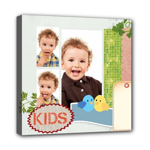 kids, fun, child, play, happy - Mini Canvas 8  x 8  (Stretched)