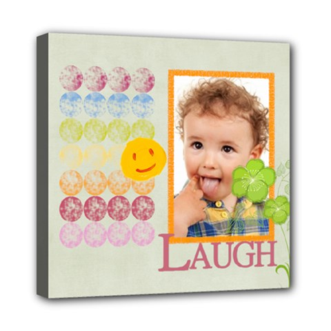kids, love, family, happy, play, fun - Mini Canvas 8  x 8  (Stretched)