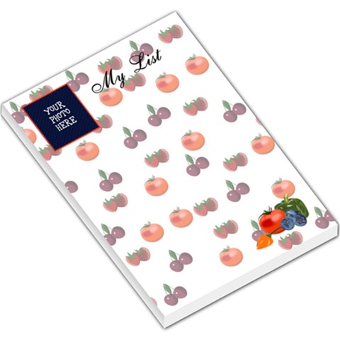 Food Large Memo Pad By Chere s Creations
