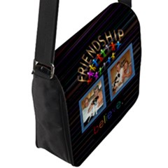 Flap Closure Messenger Bag (L) 