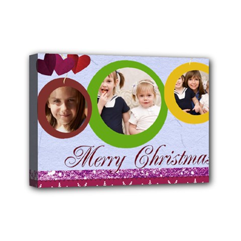 merry christmas - Mini Canvas 7  x 5  (Stretched)