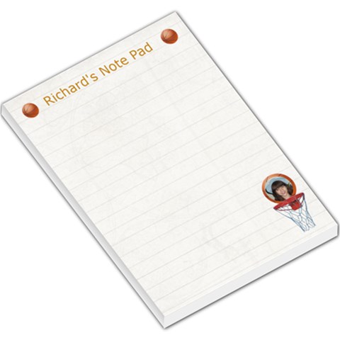 Basketball Large Memo Pad By Kim Blair