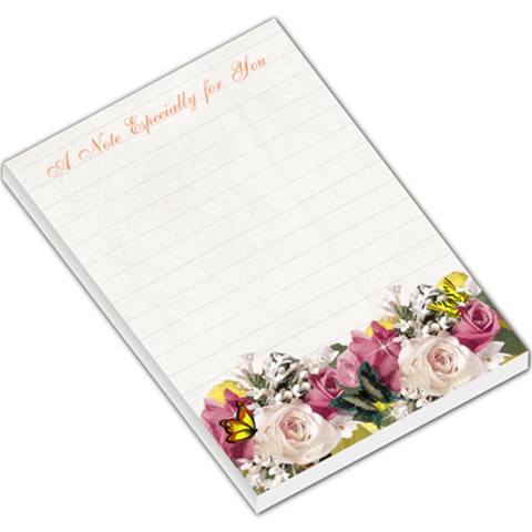 Butterflies  And Flowers Large Memo Pad With Lined Paper By Kim Blair