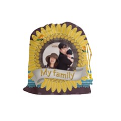 family - Drawstring Pouch (Large)