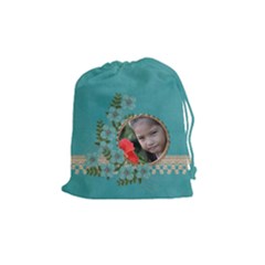 Drawstring Pouch (M): Flower Garden - Drawstring Pouch (Medium)