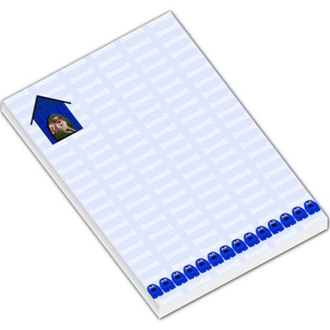 Blue Dog Bones Large Memo Pad By Chere s Creations