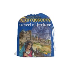 Carcassonne Wheel of Fortune Tile Drawing Bag with Score Tracker LARGE - Drawstring Pouch (Large)
