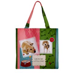 Zipper Grocery Tote Bag 