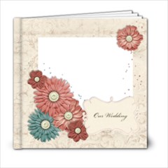 6x6 Floral Wedding Album - 6x6 Photo Book (20 pages)