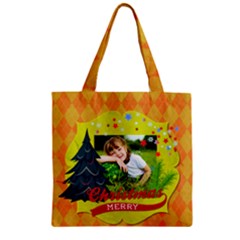 Zipper Grocery Tote Bag 