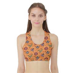 Women s Reversible Sports Bra with Border Outside Front