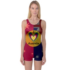 I Love Australia Swimsuit - One Piece Boyleg Swimsuit
