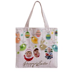 Zipper Grocery Tote Bag 