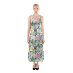 1404 flower - Sleeveless Maxi Dress