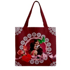 Zipper Grocery Tote Bag 