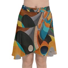 Chiffon Wrap Front Skirt