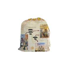 Small Drawbag Around The World In 80 Days Bits - Drawstring Pouch (Small)