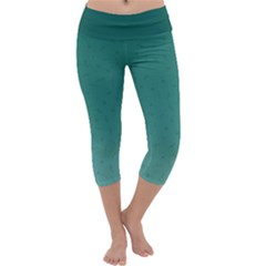 Teal Ombre Mythical Silkens Capri Yoga Leggings