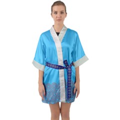 Mystic kimono - Half Sleeve Satin Kimono 