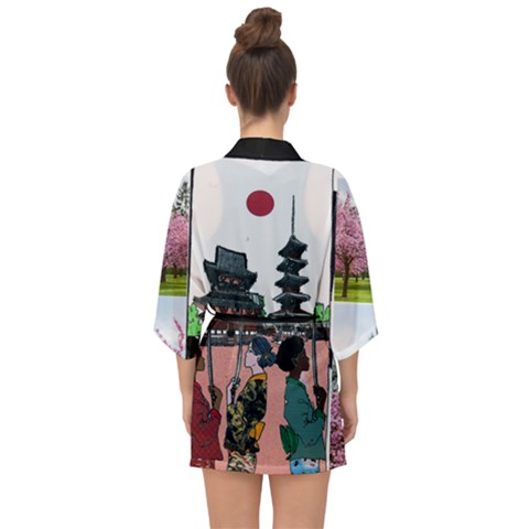 Half Sleeve Chiffon Kimono 