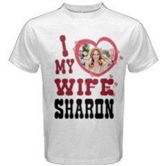Personalized I Love My Wife Photo Women Cotton Tee - Men s Cotton Tee