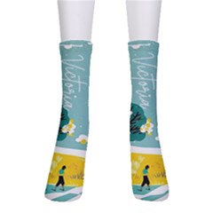 Personalized Illustration Name Crew Socks