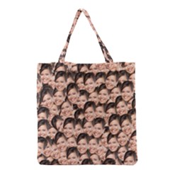 Personalized Many Face Photo Name Tote Bag - Grocery Tote Bag