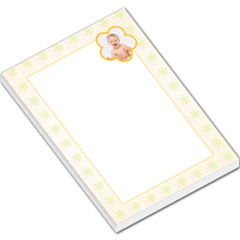 Yellow Floral Footer - Large Memo Pads