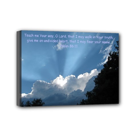 Clouds Psalm 86:11 - Mini Canvas 7  x 5  (Stretched)