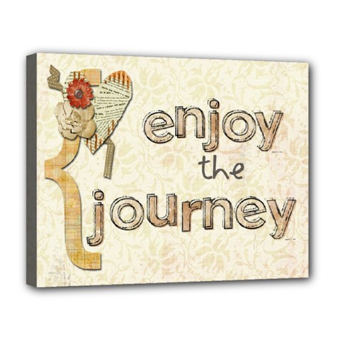stretched canvas - enjoy the journey - Canvas 14  x 11  (Stretched)
