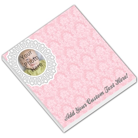 Pink Lace Photo Memo Pad By Angela