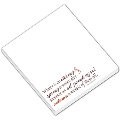 Winter, Spring, Summer, Fall Memo Pad Template By Mikki