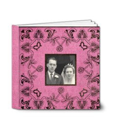 Art Nouveau Deep Pink 4 x 4 20 page book - 4x4 Deluxe Photo Book (20 pages)