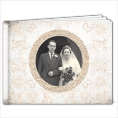 art Nouveau antique lace wedding album 20 pages - 9x7 Photo Book (20 pages)