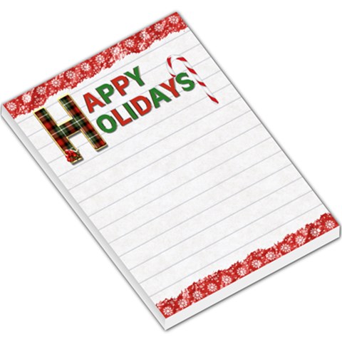 Happy Holidays Large Memo Pad By Lil