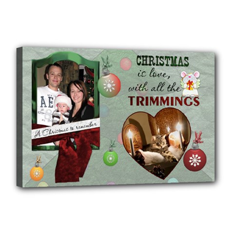 A Christmas To Remember 18x12 Stretched Canvas - Canvas 18  x 12  (Stretched)