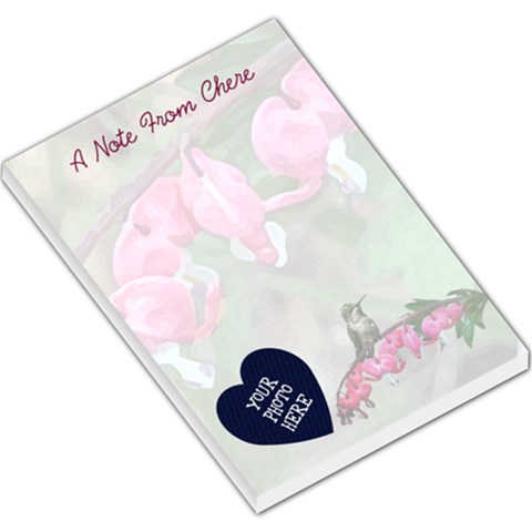 Bleeding Heart Note Pad 7 12x5 5 By Chere s Creations