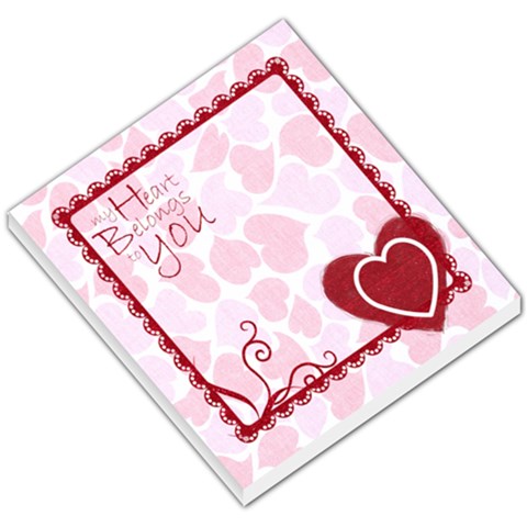 My Heart Belongs To You Valentines Memo Pad By Catvinnat